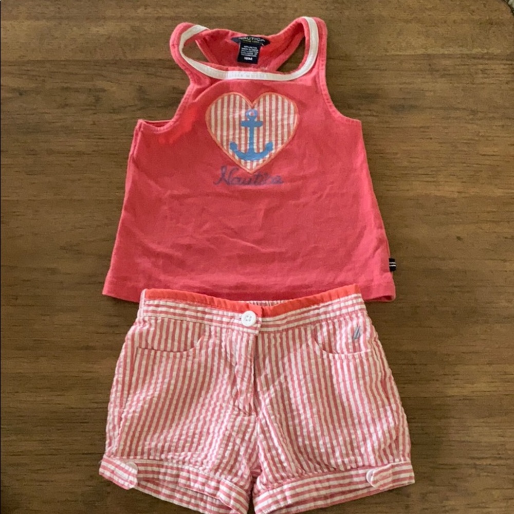 Nautica girls tank top with matching shorts
